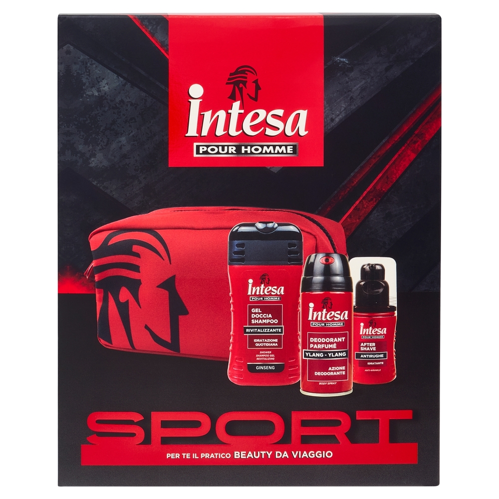 Intesa Pour Homme Sport Gel Doccia Shampoo 250mL + Deodorante Ylang Ylang 150mL + After Shave 100mL